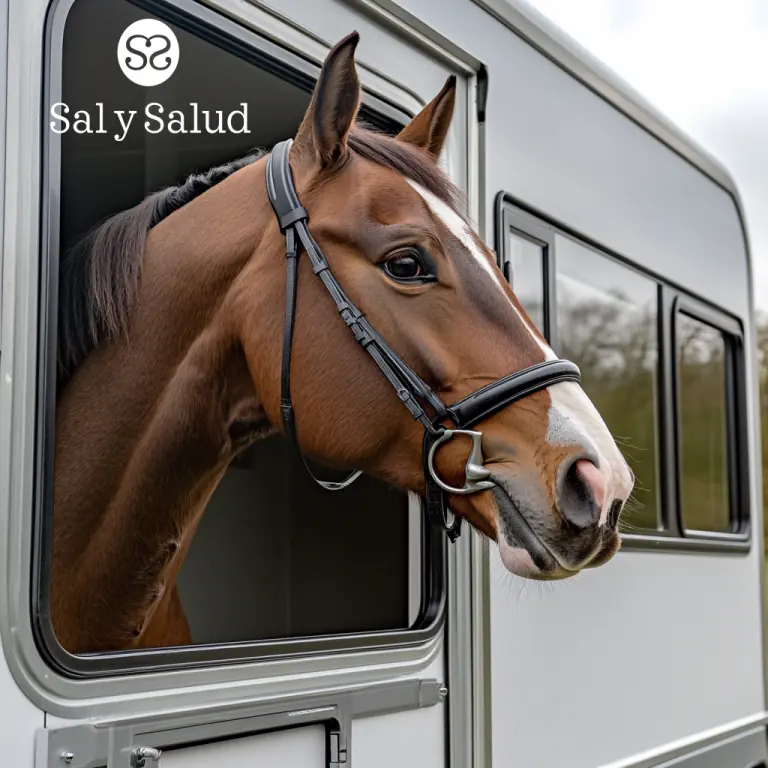 Visualización de un caballo asomado por la ventana de una cabina